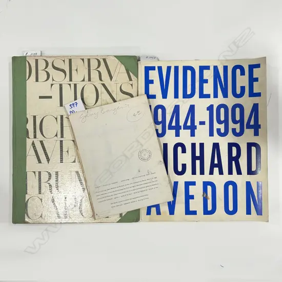 THREE PUBLICATIONS: RICHARD AVEDON PHOTOGRAPHY (SMALLEST MISSING COVER)